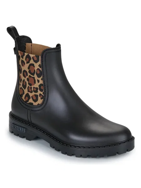 Pantofi Verbenas cu imprimeu animal print negru