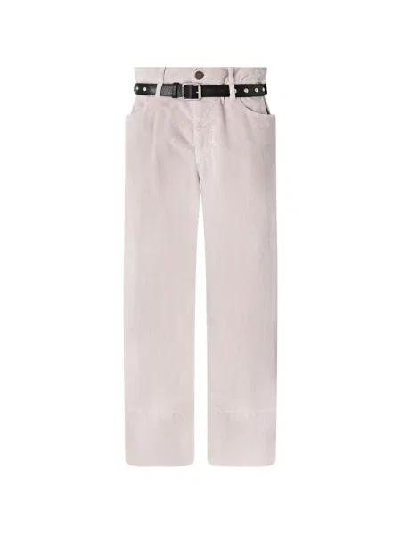 Cu centură pantaloni Pinko de catifea cord