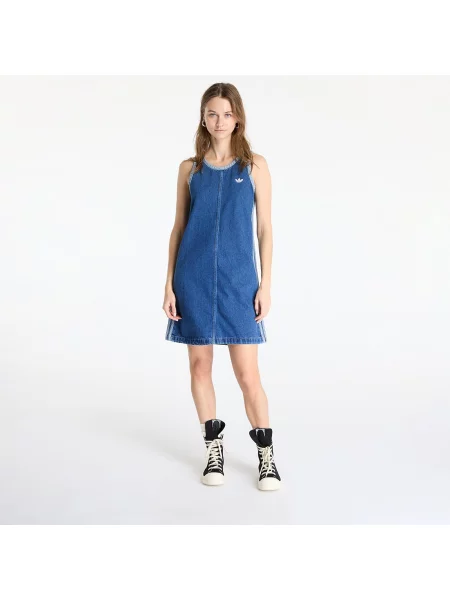 Adidas Originals rochie din denim DENIM 3S DRESS mini drept albastru