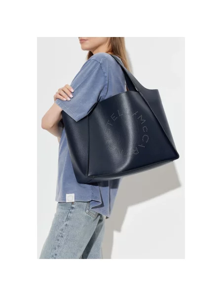 Shopperka Stella Mccartney z logo niebieska