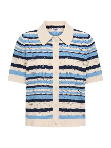 ONLY Geacă tricotată ONLLULA / albastru / bleumarin bej