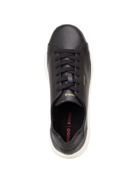 Sneakerși Hugo cu autograf negru