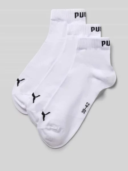 Skarpety z mieszanki bawełny w zestaw 3 szt. model QUARTER' Puma białe