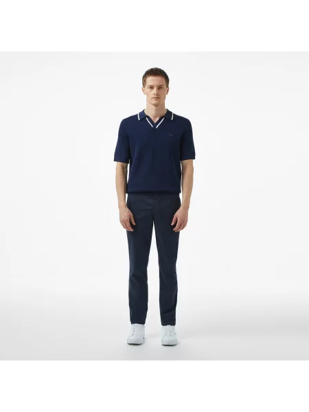 Поло Lacoste голубое