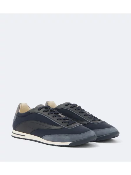 Sneakerși Brunello Cucinelli din piele albastru