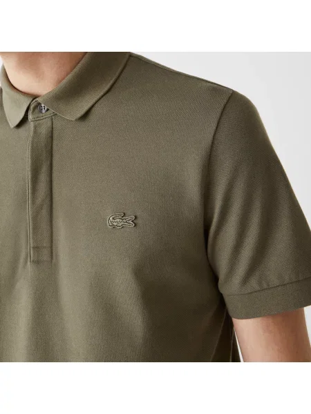 Lacoste Koszulka Polo Smart Paris Z Elastycznej Bawełny zielona