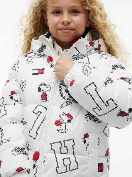 Tommy Hilfiger капитонирано яке за деца x Peanuts бяло