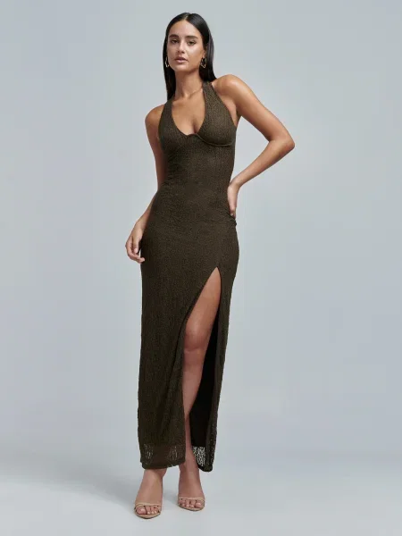 BWLDR Večernja haljina Colbie zeleno smeđa