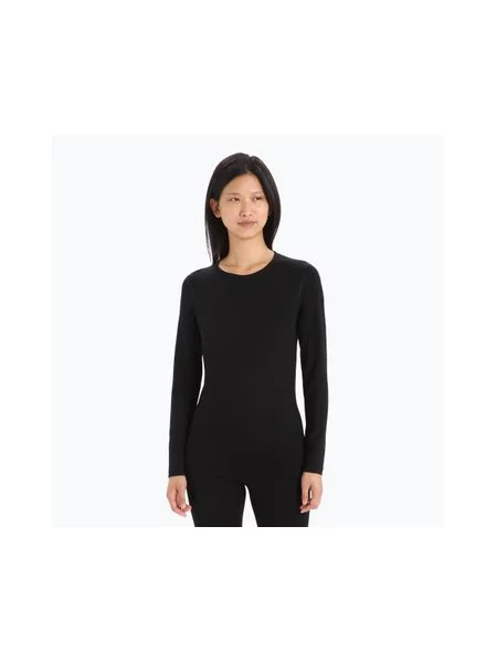 Термокофта icebreaker Tech Crewe black чорна