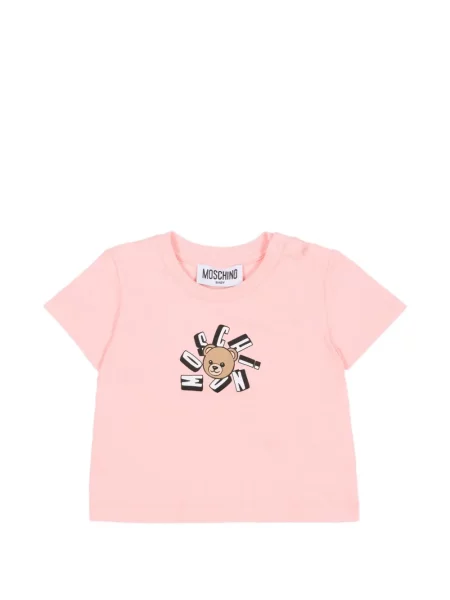 Koszulka dziecięca Moschino różowa