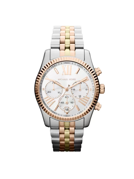 MICHAEL Michael Kors Analogové hodinky Lexington / stříbrná zlatá