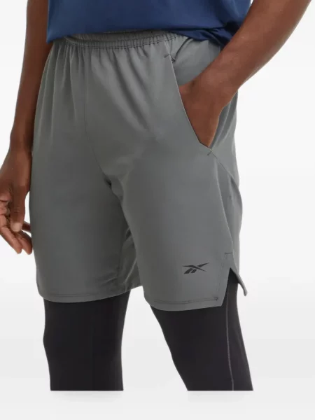 Pantaloni scurți Reebok alergare cu autograf gri
