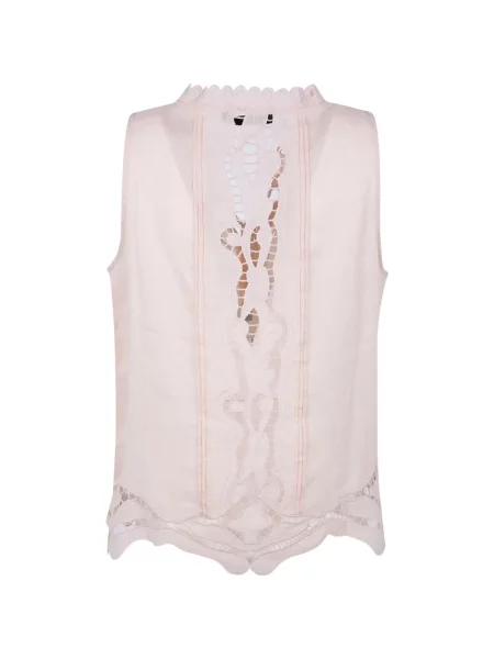 Top Seventy din dantelă roz