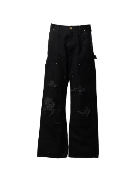 Pantaloni Kamiya zdrențuiți negru