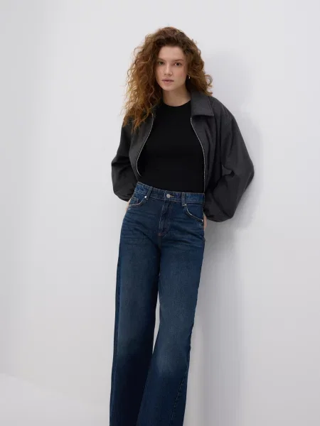 Reserved Джинси wide leg з прошиванням indigo jeans 