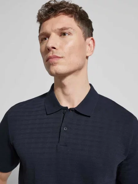 Koszulka polo o kroju regular fit z czystej bawełny Marc O'polo granatowe