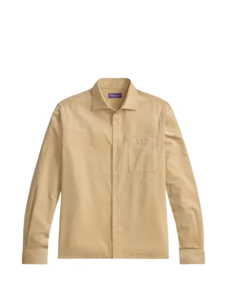 Cămașă Ralph Lauren Purple Label de catifea cord violet