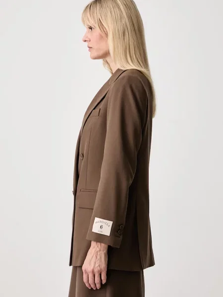 Шерстяной двубортный пиджак Mm6 Maison Margiela