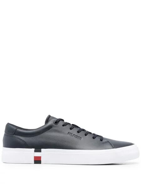 Sneakerși Tommy Jeans cu șireturi din dantelă albastru
