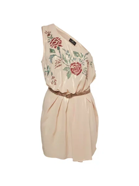 Rochie Elisabetta Franchi cu model floral cu un umăr gol