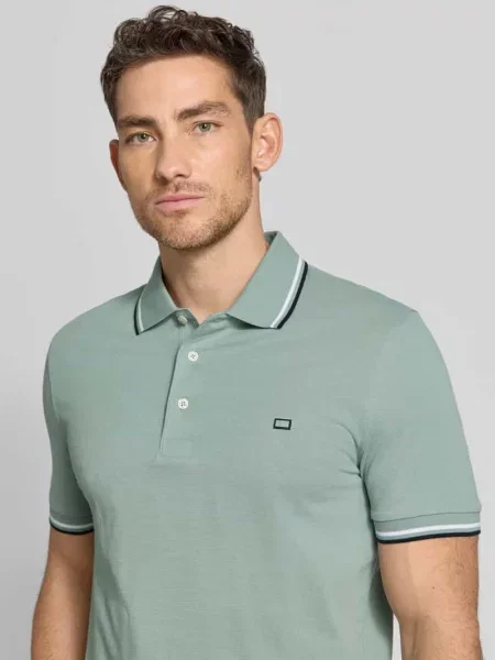 Koszulka polo w kroju regular fit z kontrastowymi paskami Christian Berg Men