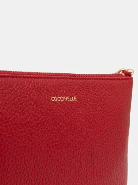 Coccinelle чанта crossbody дамска от кожа BEST CROSSBODY червено