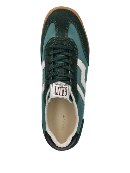 Sneakerși Gant din piele de căprioară cu dungi verde