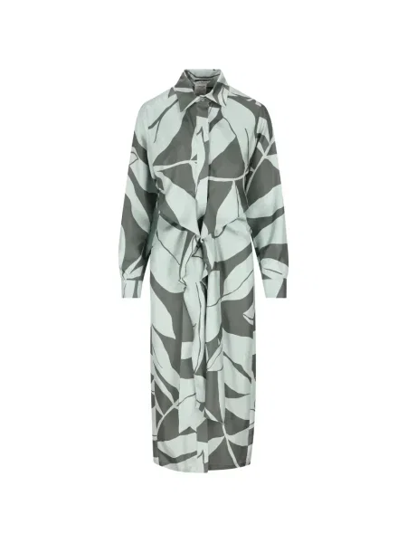 Rochie Max Mara cu model floral cu imagine de costum verde