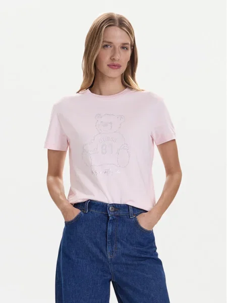 Тениска Guess розово