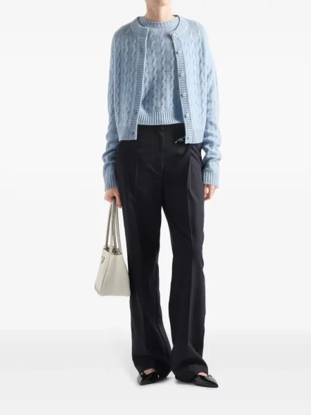 Cardigan Prada din cașmir albastru