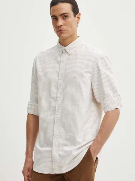 Риза Levi's мъжка със свободна кройка с яка с копче бяло