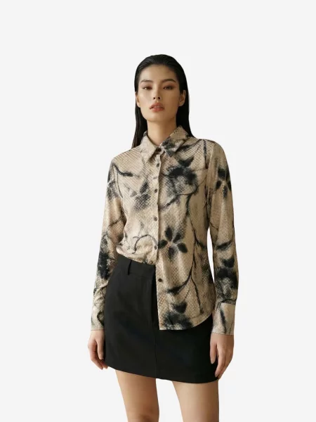 My fashion Majica bež crna
