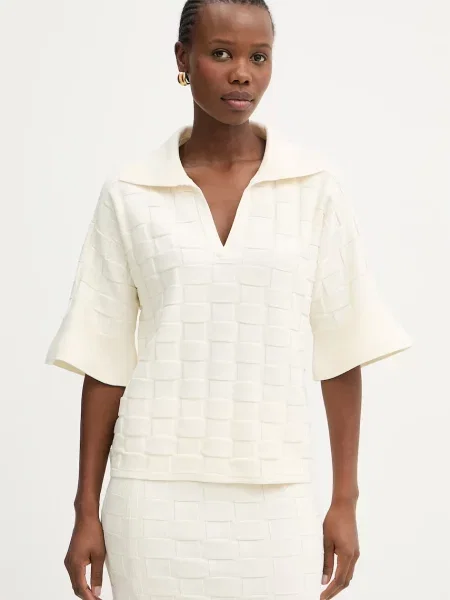 BOSS pulover de femei cu vâscoză Fapavero bej