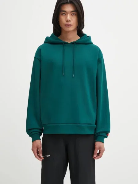 Dukserica The North Face Redbox s kapuljačom bez uzorka zelena