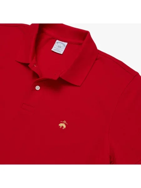 Koszulka polo Brooks Brothers z krótkim rękawem czerwona
