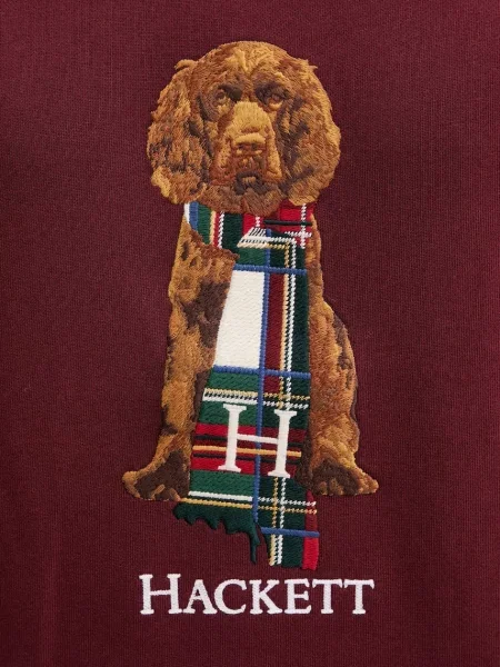 Свитер Hackett London с аппликацией бордовый