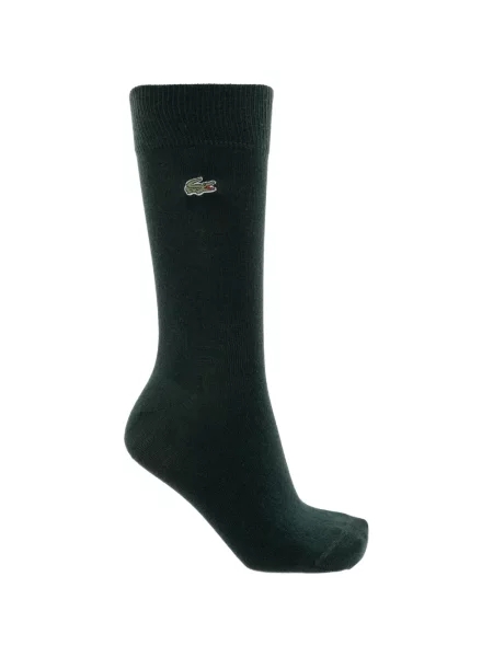 Șosete Lacoste cu broderie cu dungi alb