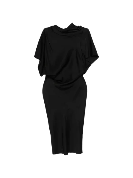 Rochie Rick Owens drapată de costum negru