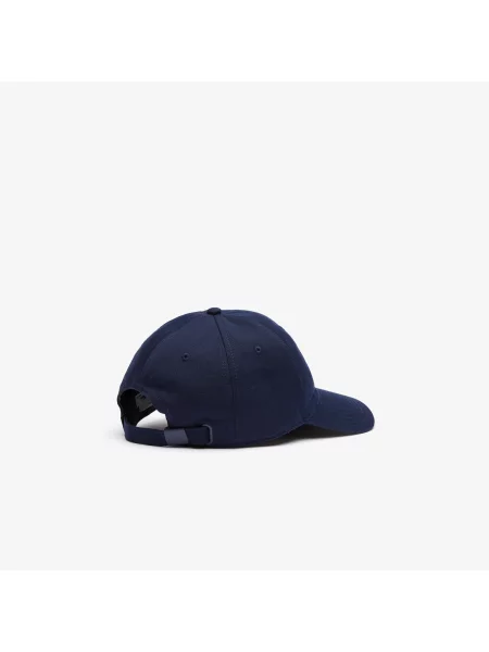 Lacoste Czapka Unisex Z Regulowanym Bawełnianym Twillem Organicznym granatowa
