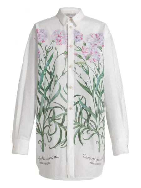Cămașă Alberta Ferretti cu model floral cu imagine alb