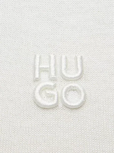 Шерстяная водолазка Hugo для гольфа белая