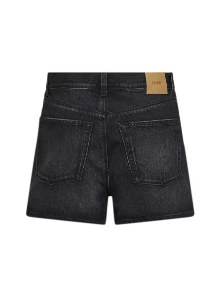 Szorty jeansowe Fendi czarne