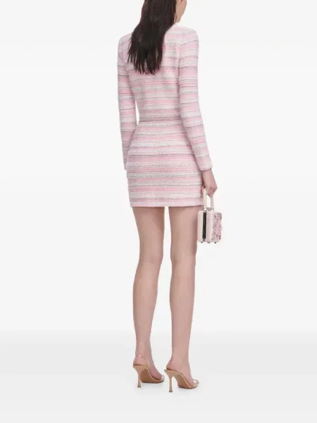 Cardigan Self-portrait cu dungi de cristal roz