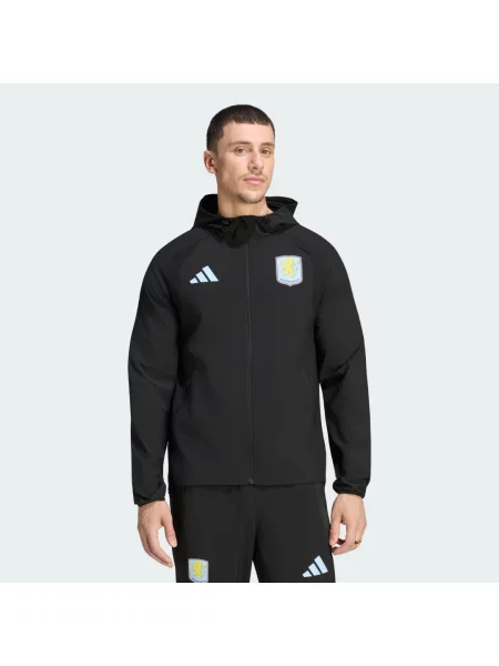 Wiatrówka Aston Villa FC Tiro Travel Full Zip czarna
