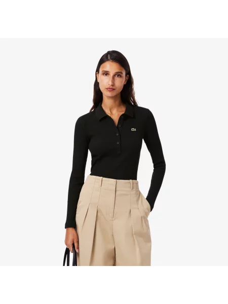 Поло Lacoste черное