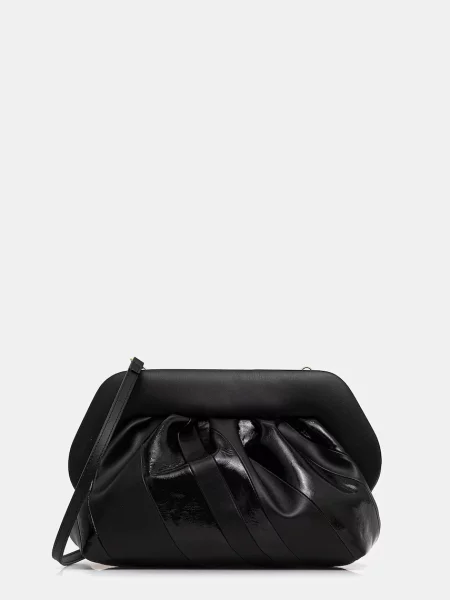 Themoire torebka czarna