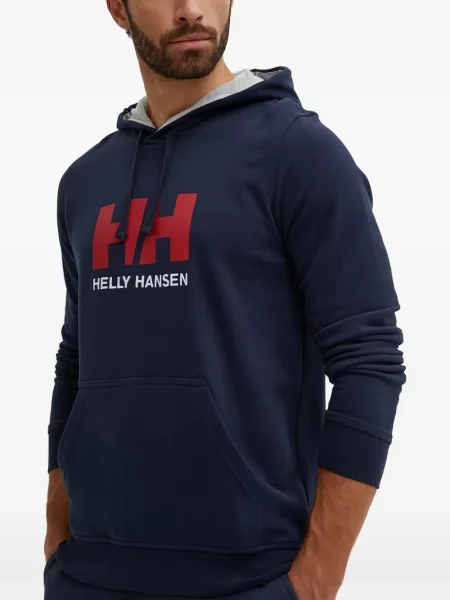 Hanorac cu glugă Helly Hansen cu autograf albastru