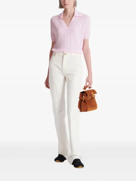 Blugi evazați Balmain alb