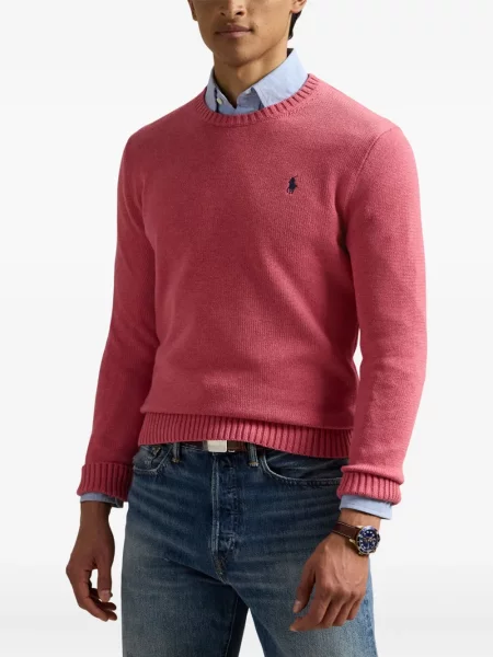 Kratak samt polo majica Polo Ralph Lauren s vezom crna