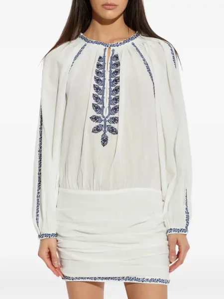 Rochie Isabel Marant cu broderie alb
